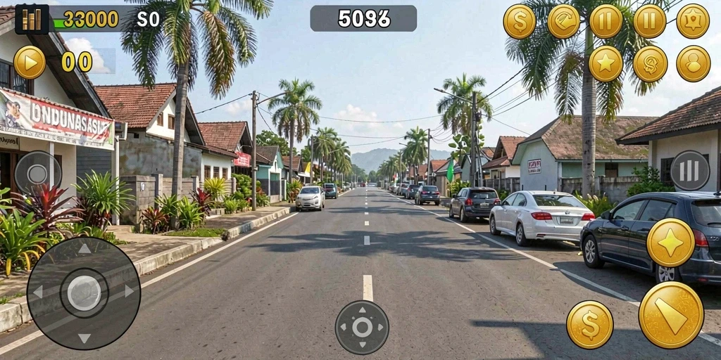 Tampilan grafis yang memukau dalam permainan.