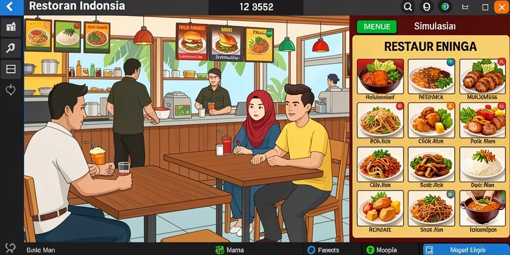 Tampilan karakter yang menarik dan detail.