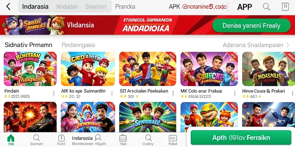 Tampilan home screen yang menarik dan intuitif.
