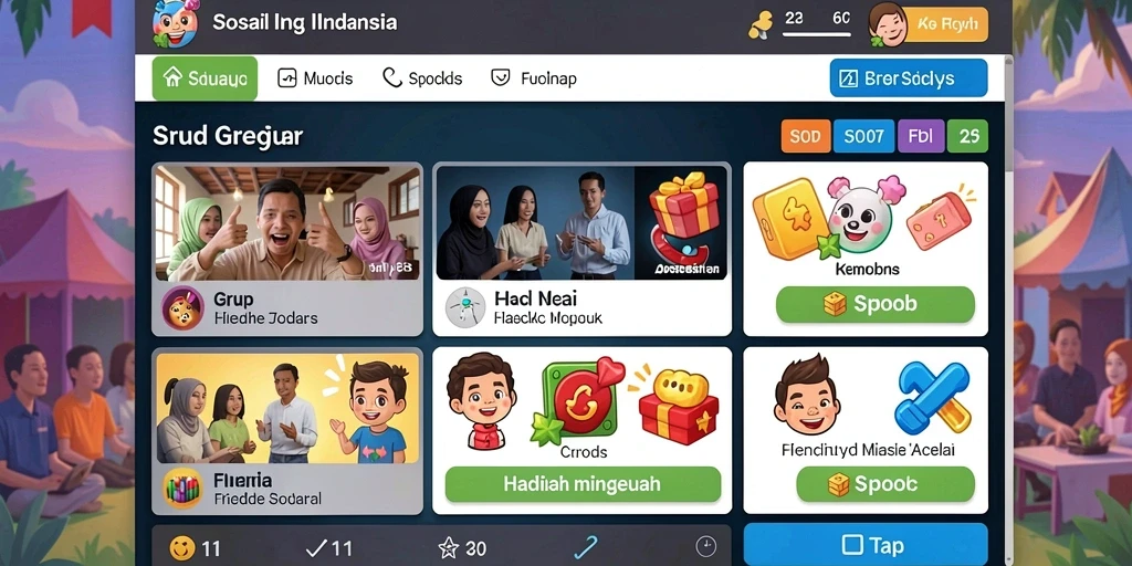 Tampilan menu utama yang menarik dan mudah dinavigasi.