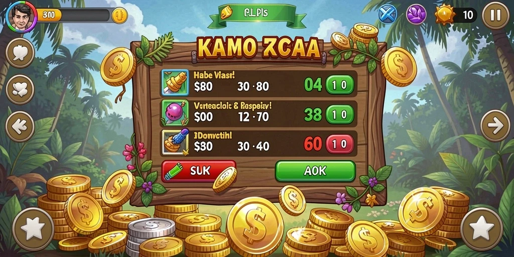 Tampilan menu utama dengan desain yang menarik.