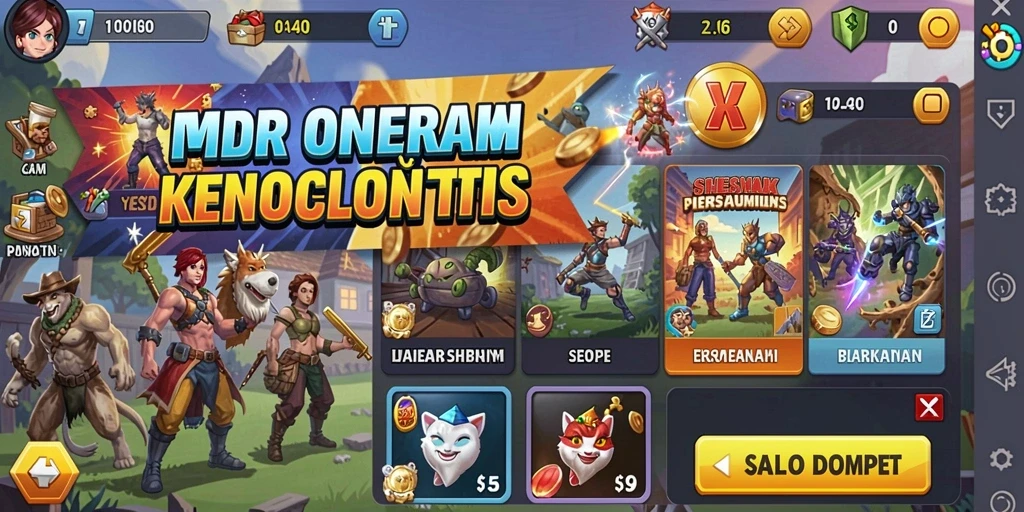 Tangkapan layar menampilkan level awal permainan yang penuh warna.